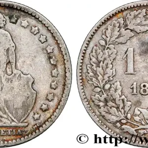 Solde SUISSE 1 Franc Helvetia 1880 Berne fwo_772213 Monde