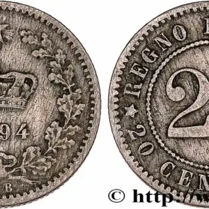 ITALIE 20 Centesimi 1894 Rome fwo_774975 Monde Expédié Aujourd’hui