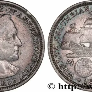 ÉTATS-UNIS D'AMÉRIQUE 1/2 Dollar Exposition Colombienne de Chicago 1893 Philadelphie fwo_777142 Monde Prix Réduit