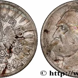 POLOGNE 2 Zlote aigle / Joseph Pilsudski 1934 Varsovie fwo_777207 Monde Soldes