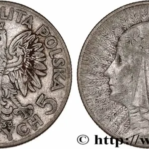 POLOGNE 5 Zlotych reine Jadwiga 1933 Varsovie fwo_777235 Monde Prix Promo