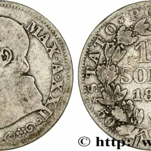 VATICAN ET ÉTATS PONTIFICAUX 10 Soldi (50 Centesimi) Pie IX an XXII 1868 Rome fwo_781785 Monde Prix Choc