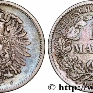 Dernière Chance ALLEMAGNE 1 Mark Empire aigle impérial 1886 Stuttgart - F fwo_781819 Monde