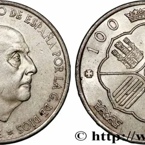 Paiement Sécurisé ESPAGNE 100 Pesetas Francisco Franco (1968 dans les étoiles) 1966 fwo_782335 Monde