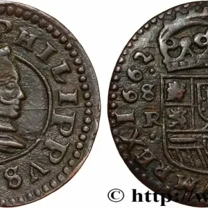 ESPAGNE - ROYAUME D'ESPAGNE - PHILIPPE IV 16 Maravedis 1662 Séville fwo_783695 Monde Commander Maintenant