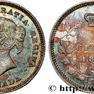 Expédié Aujourd’hui CANADA 5 Cents Victoria 1891 fwo_783706 Monde