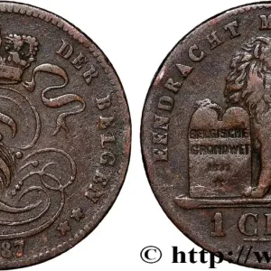 Livraison Express BELGIQUE 1 Centime Léopold II légende en flamand 1887 fwo_789542 Monde