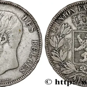 Artisanat BELGIQUE 5 Francs Léopold II 1873 fwo_791154 Monde