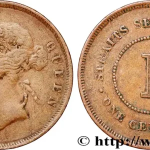MALAISIE - ÉTABLISSEMENTS DES DÉTROITS 1 Cent Straits Settlements Victoria 1883 fwo_791197 Monde Premium