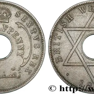 Retour Gratuit AFRIQUE OCCIDENTALE BRITANNIQUE 1/2 Penny Georges VI 1949 Heaton - H fwo_791308 Monde