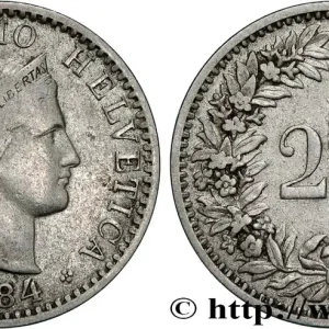SUISSE 20 Centimes (Rappen) Helvetia 1884 Berne fwo_791310 Monde Paiement Sécurisé