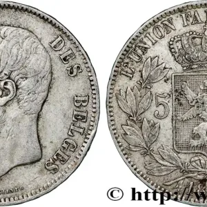 BELGIQUE 5 Francs Léopold II 1870 fwo_791319 Monde Tendance