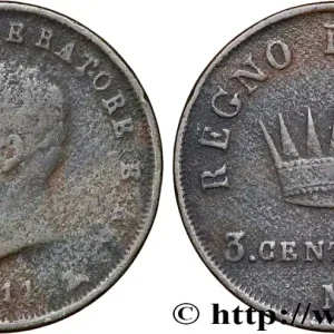 Commander Vite ITALIE - ROYAUME D'ITALIE - NAPOLÉON Ier 3 Centesimi 1811 Milan fwo_791328 Monde