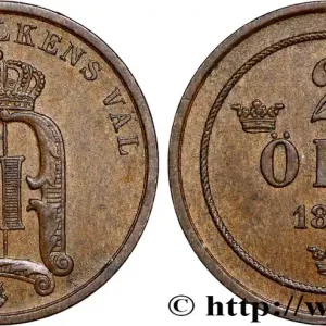 SUÈDE 2 Ore Oscar II 1892 fwo_791529 Monde Achetez Aujourd’hui