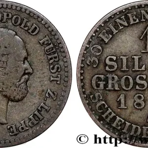 Acheter En Ligne ALLEMAGNE - LIPPE 1 Silber Groschen Paul Friedrich Emil Leopold III 1860 Berlin fwo_792276 Monde