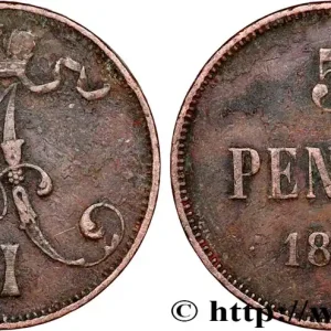 FINLANDE 5 Pennia Tsar Alexandre III 1873 fwo_792316 Monde Dernier Modèle