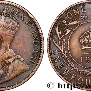 Livraison Express TERRE-NEUVE 1 Cent Georges V 1913 fwo_792327 Monde