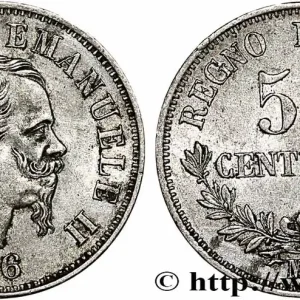 Dernier Modèle ITALIE 50 Centesimi Victor Emmanuel II 1866 Milan fwo_787235 Monde