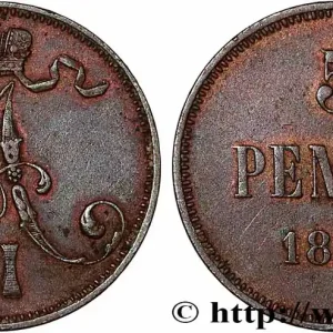 FINLANDE 5 Pennia Alexandre II 1872 fwo_787236 Monde Seulement Aujourd’hui