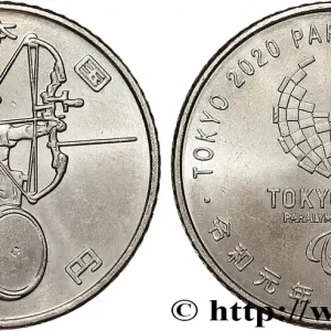 JAPON 100 Yen Jeux Para-Olympiques Tokyo 2020 - tir à l’arc (2019) Hiroshima fwo_789343 Monde Fait Main