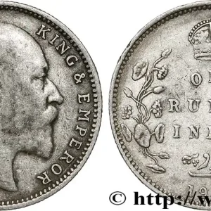 Promotion Saisonnière INDES BRITANNIQUES 1 Rupee (Roupie) Edouard VII 1903 Bombay fwo_790874 Monde