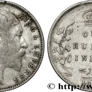 Commander Maintenant INDES BRITANNIQUES 1 Rupee (Roupie) Edouard VII 1903 Bombay fwo_790875 Monde