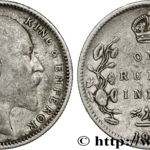 Meilleure Vente INDES BRITANNIQUES 1 Rupee (Roupie) Edouard VII 1904 Calcutta fwo_790892 Monde