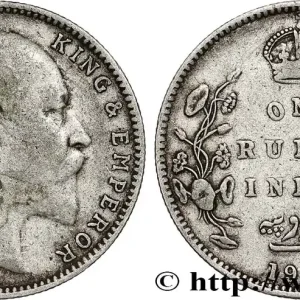 Réduction INDES BRITANNIQUES 1 Rupee (Roupie) Edouard VII 1904 Calcutta fwo_790900 Monde