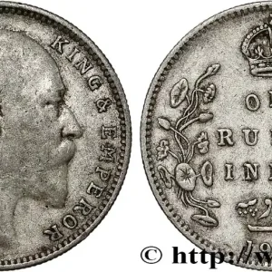 Must-Have INDES BRITANNIQUES 1 Rupee (Roupie) Edouard VII 1907 Bombay fwo_790939 Monde