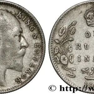Prix Réduit INDES BRITANNIQUES 1 Rupee (Roupie) Edouard VII 1907 Bombay fwo_790940 Monde