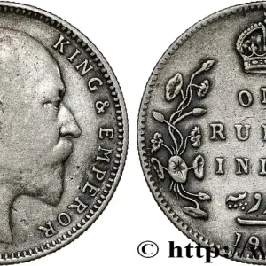 Offre Spéciale INDES BRITANNIQUES 1 Rupee (Roupie) Edouard VII 1907 Bombay fwo_790942 Monde