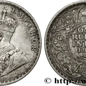 INDES BRITANNIQUES 1 Rupee (Roupie) Georges V 1916 Calcutta fwo_791001 Monde Bon Plan