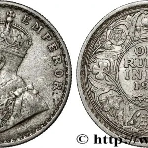 Pas Cher INDES BRITANNIQUES 1 Rupee (Roupie) Georges V 1917 Bombay fwo_791015 Monde