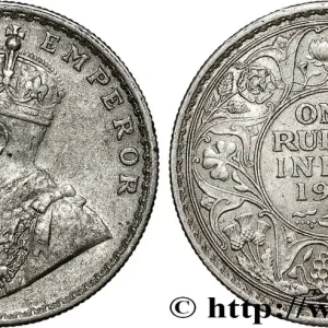 INDES BRITANNIQUES 1 Rupee (Roupie) Georges V 1917 Bombay fwo_791021 Monde Acheter Direct