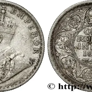 INDES BRITANNIQUES 1 Rupee (Roupie) Georges V 1918 Bombay fwo_791062 Monde Offre Limitée