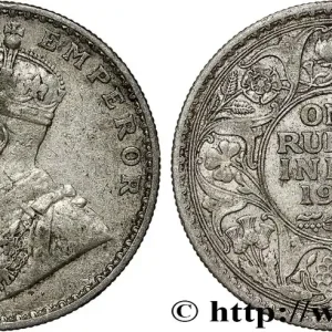 Quantité Limitée INDES BRITANNIQUES 1 Rupee (Roupie) Georges V 1918 Bombay fwo_791063 Monde