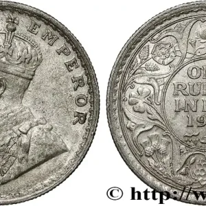 INDES BRITANNIQUES 1 Rupee (Roupie) Georges V 1919 Bombay fwo_791068 Monde Seulement Aujourd’hui