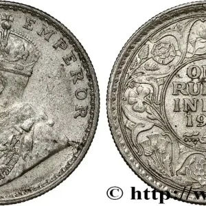 INDES BRITANNIQUES 1 Rupee (Roupie) Georges V 1919 Bombay fwo_791071 Monde Bon Marché