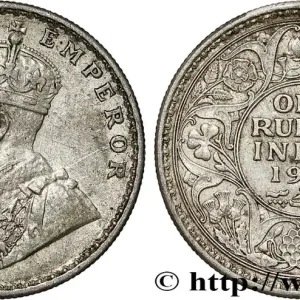 Produit De Marque INDES BRITANNIQUES 1 Rupee (Roupie) Georges V 1919 Calcutta fwo_791077 Monde