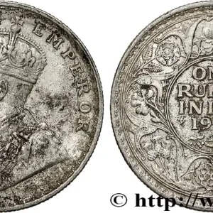 Solde INDES BRITANNIQUES 1 Rupee (Roupie) Georges V 1920 Bombay fwo_791084 Monde