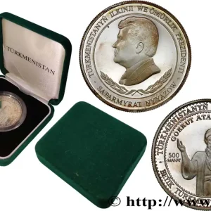 Remise TURKMÉNISTAN 500 Manat Proof Gorkut Ata 2001 British Royal Mint fwo_775529 Monde