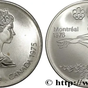 Populaire CANADA 5 Dollars JO Montréal 1976 plongeon 1975 fwo_776411 Monde