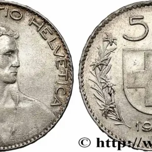 Marque SUISSE 5 Francs Berger 1922 Berne fwo_787231 Monde