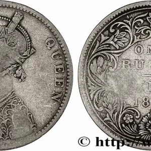 Nouveauté INDES BRITANNIQUES 1 Roupie Victoria 1876 Bombay fwo_787398 Monde