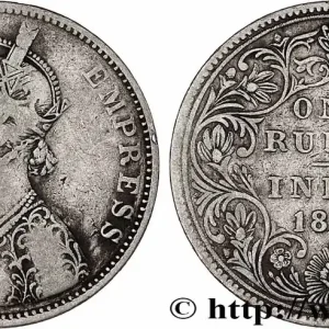 Prix Promo INDES BRITANNIQUES 1 Roupie Victoria 1879 Bombay fwo_787406 Monde
