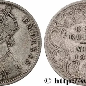 INDES BRITANNIQUES 1 Roupie Victoria 1892 Calcutta fwo_787435 Monde Quantité Limitée