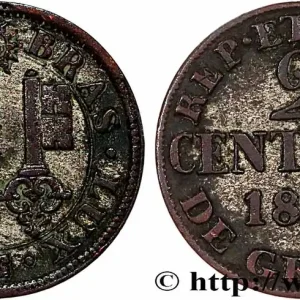 Usine Directe SUISSE - RÉPUBLIQUE DE GENÈVE 2 Centimes - Canton de Genève 1839 fwo_787548 Monde
