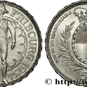 SUISSE 5 Francs, monnaie de Tir, Fribourg 1934 Le Locle fwo_787631 Monde Petit Prix