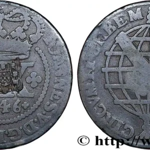 Offre Du Jour BRÉSIL - PRINCE JEAN REGENT 40 Réis contremarqué sur une 20 Reis 1746 au nom de Jean Prince Régent (1809) fwo_790665 Monde