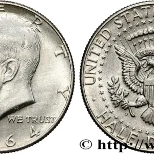 ÉTATS-UNIS D'AMÉRIQUE 1/2 Dollar Kennedy 1964 Philadelphie fwo_774686 Monde Satisfait Ou Remboursé